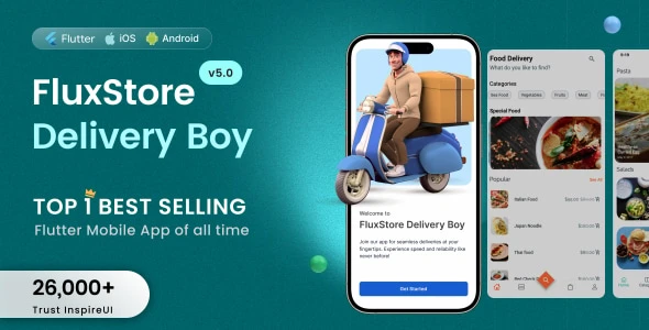 FluxStore Delivery Boy – Flutter App for Woocommerce